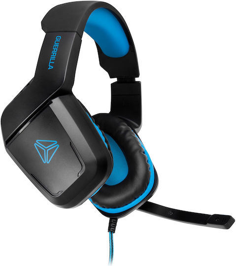 Yenkee Guerrilla YHP 3005 Over Ear Gaming Headset με σύνδεση 3.5mm Μαύρο / Μπλε