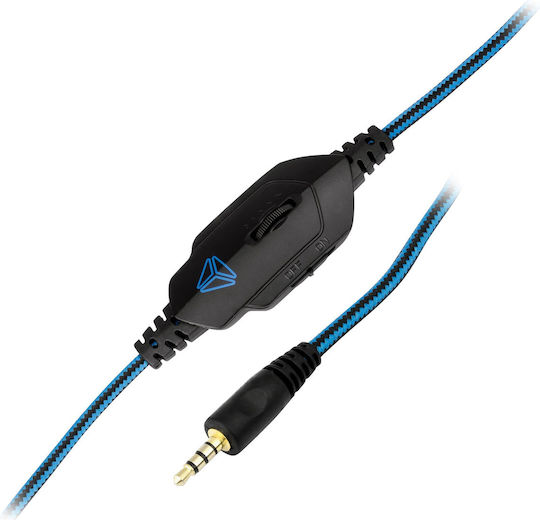 Yenkee Guerrilla YHP 3005 Over Ear Gaming Headset με σύνδεση 3.5mm Μαύρο / Μπλε