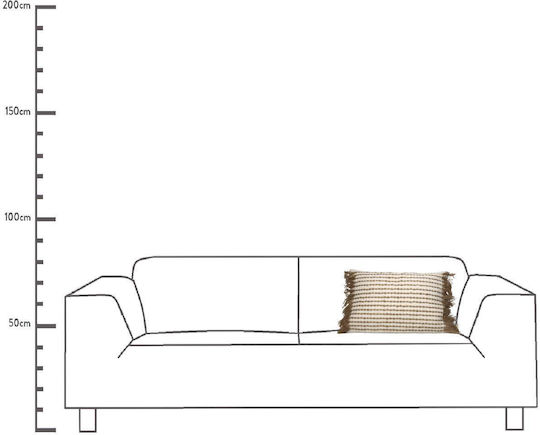 ArteLibre Sofa Cushion 100% Cotton Ivory 30x50cm