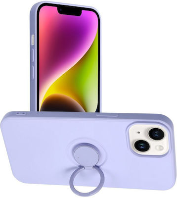 Forcell Ring Back Cover Σιλικόνης Violet (iPhone 14 Plus)