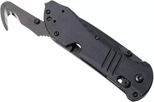 Benchmade Triage Pocket Knife with Locking Mechanism Black in Sheath