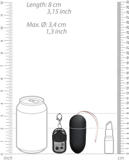 Shots 10 Speed Vibrating Egg Vibrator Egg cu Telecomandă 8cm Negru