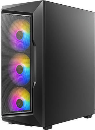 Antec AX61 Gaming Midi Tower Κουτί Υπολογιστή με Πλαϊνό Παράθυρο και RGB Φωτισμό Μαύρο