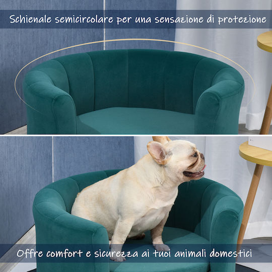 Pawhut Sofa Cat Green 65x64x37cm