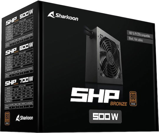 SHP 500W Μαύρο Τροφοδοτικό Υπολογιστή Full Wired 80 Plus Bronze