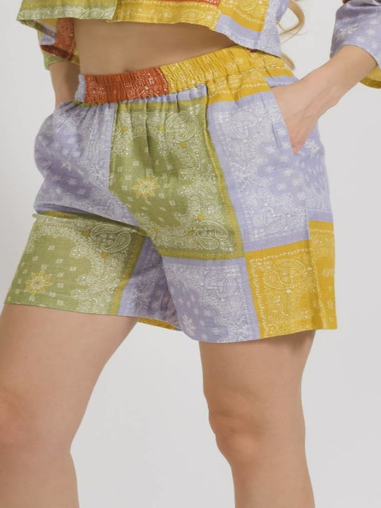 Ble Resort Collection Feminin Pantaloni scurți de Plajă Multicolor