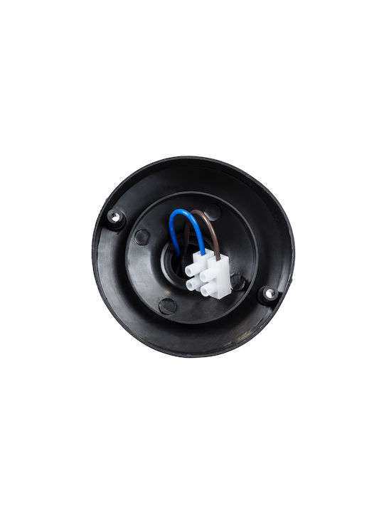 GloboStar Grasedo Waterproof Outdoor Ceiling Spot E27 in Black Color 61615