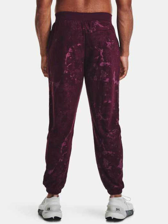 Under Armour Men's Sweatpants with Rubber Purple