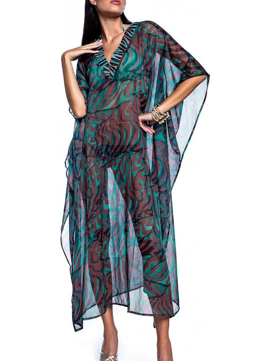 Bluepoint Damen Maxi Kaftan Strand Mehrfarbig