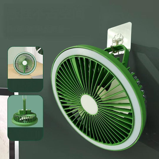 Spring JD-F11 USB Rechargeable Fan 5W Green