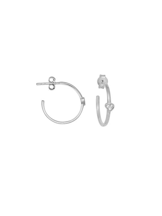 Excite-Fashion Earrings Hoops made of Silver with Stones