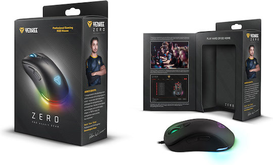 Yenkee YMS 3000 ZERO e-Sport PRO RGB Gaming Ποντίκι 12000 DPI Μαύρο