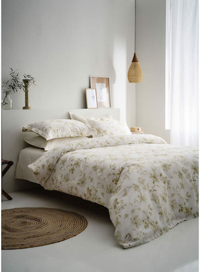 Vesta Home Rebecca 1 Κουβερλί Υπέρδιπλο Βαμβακοσατέν Λαδί 230x270cm