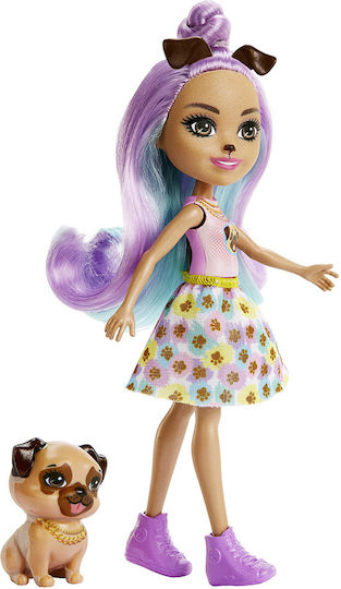 Mattel Κούκλα Enchantimals City Tails: Main Street - Penna Pug Trusty για 4+ Ετών 15εκ.