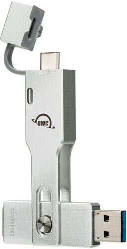 OWC Envoy Pro Mini 1.0TB USB 3.2 SSD Стик с връзка USB-A & USB-C Сребрист