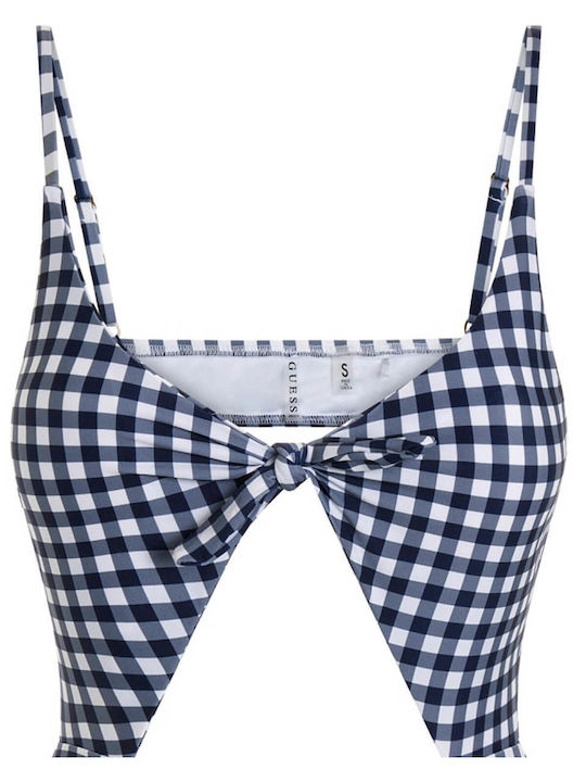 Guess One-Piece Swimsuit with Cutouts Blue