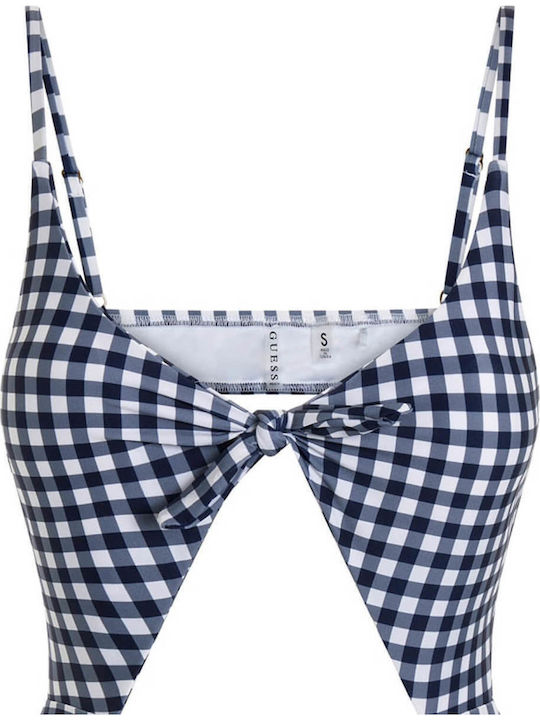 Guess Ολόσωμο Μαγιό με Ανοίγματα Navy Μπλε