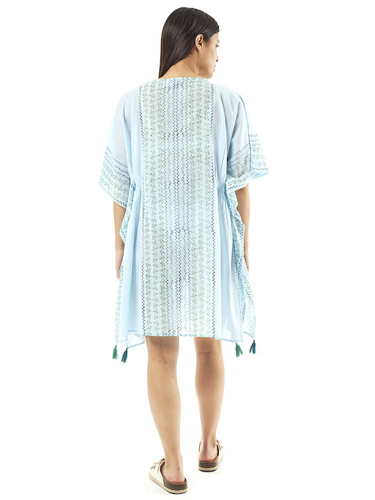 Verde Damen Kaftan Strand Blau