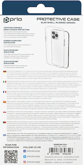Prio Protective Cover Silicone Back Cover 1.3mm Transparent for Galaxy S10+