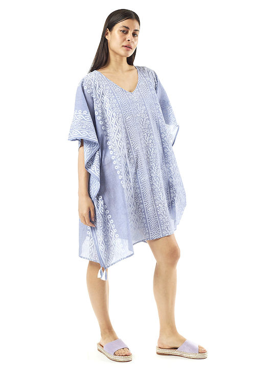 Verde Damen Kaftan Strand Light Blue