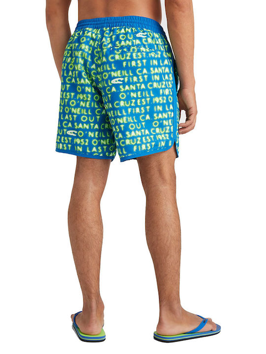 O'Neill Men's Swimwear Shorts Blue with Patterns