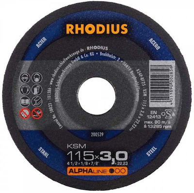 Δίσκος Κοπής Σιδήρου RHODIUS FTK33/115X3 (Α-Τ1013)