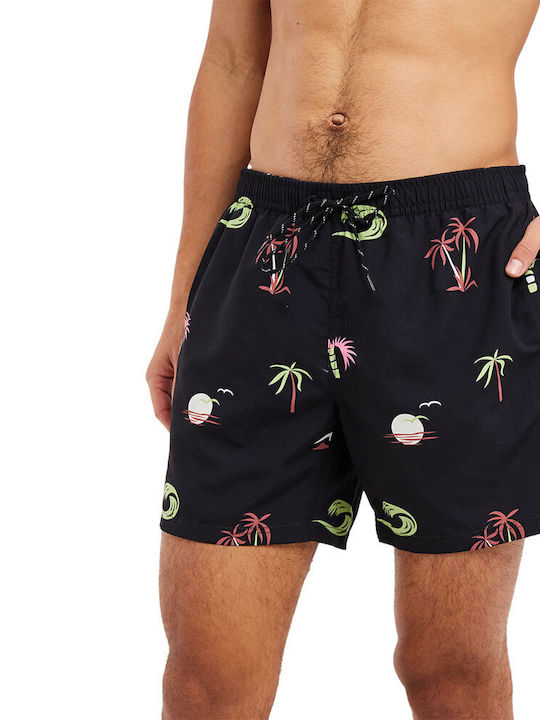 Men's Swimwear Shorts Black. with Patterns