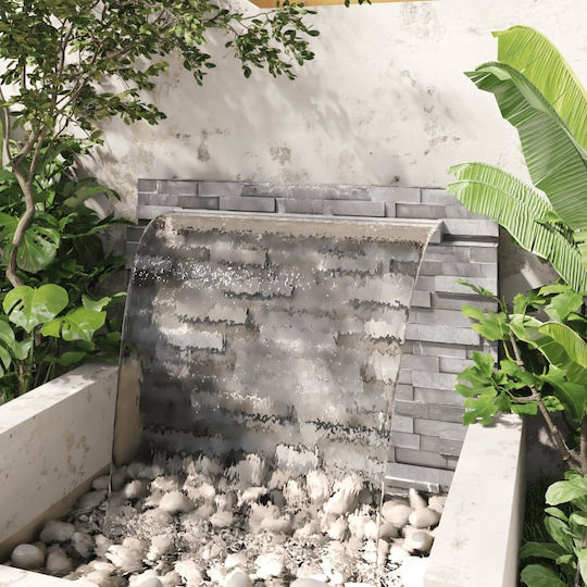 vidaXL Stainless Steel Pool Waterfall 110x11.5x8cm