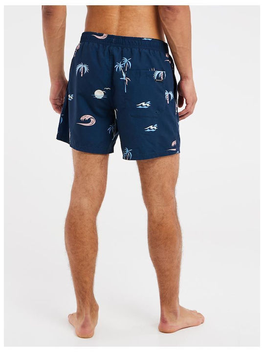 Protest Herren Badebekleidung Shorts Blau mit Mustern