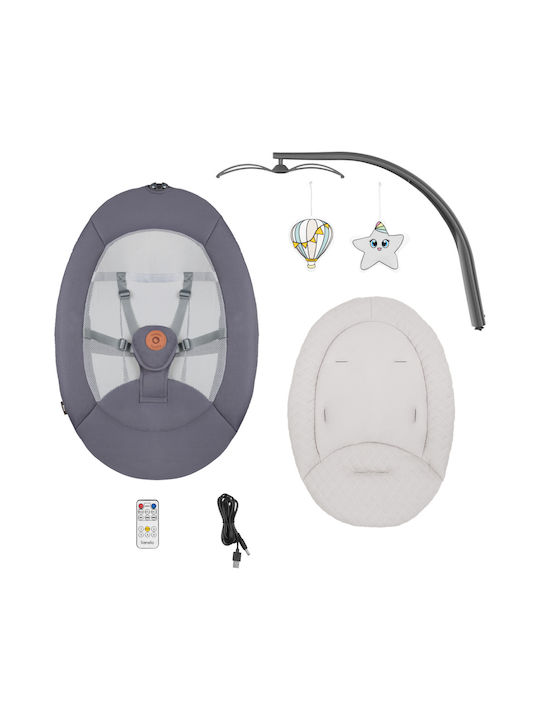 Lionelo Electric Baby Relax Rina with Music Gray for Child up to 9kg