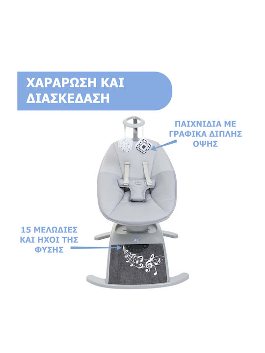 Chicco Ηλεκτρικό Relax Μωρού Comfy Wave με Μουσική Γκρι για Παιδί έως 9kg