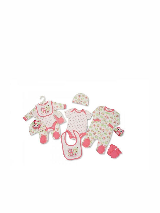 English Gift Set 100% cotton, 6 pieces - by Nursery time GP0763 rosa