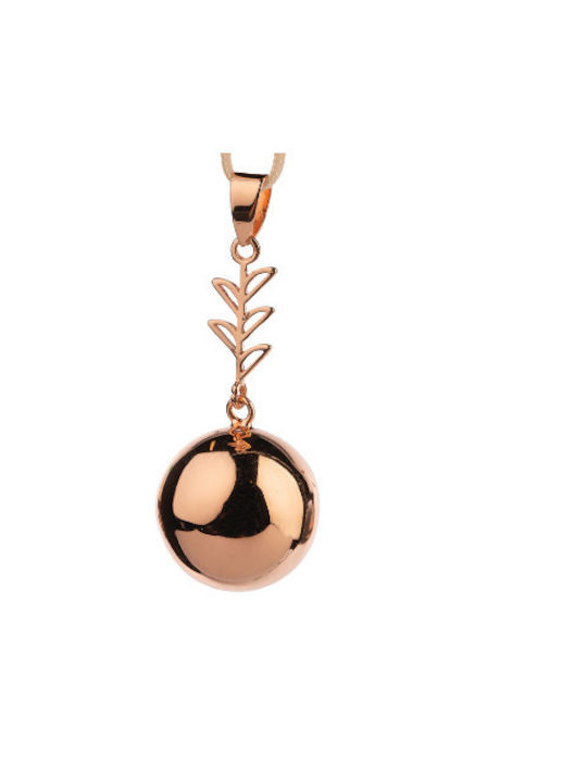 Bola Pregnancy Pendant Rose gold leaf pregnancy pendant VE200