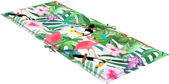 vidaXL vidaXL Gartenstuhlkissen mit Rückenlehne Mehrfarbig 2 Stück 120x50cm