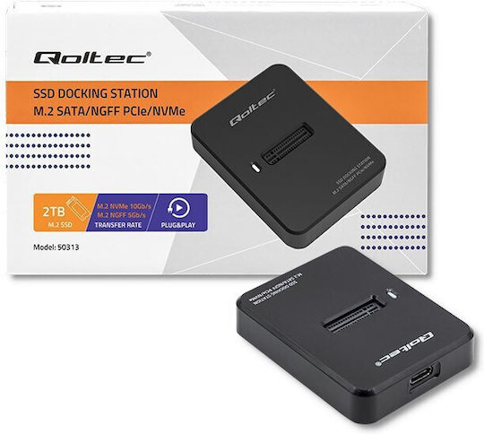 Qoltec Hard Drive Docking Station PCIe/SATA M.2(2230)" / M.2(2280)" with Connection USB 3.1 (50313)
