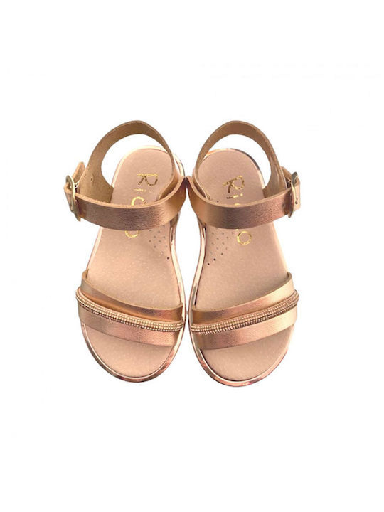 Leather sandals Ricco 30142-Copper