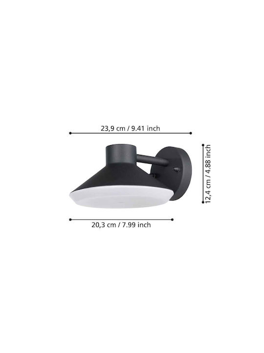 Eglo Wall-Mounted Outdoor Hat Light GU10 IP44 20.5x11εκ.