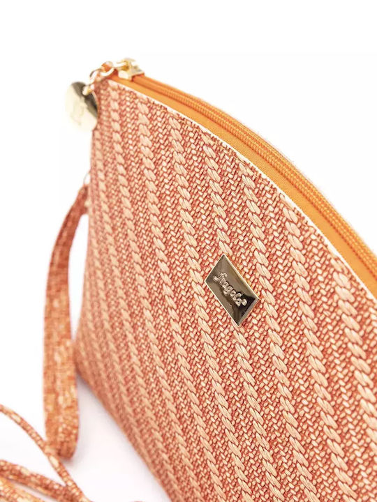 Кожена Дамска Чанта Ръчна Beige Dantela