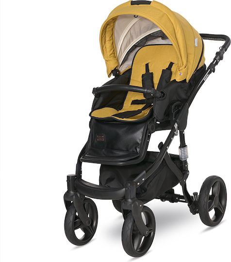 Lorelli Rimini Premium 3 In 1 Ρυθμιζόμενο Καρότσι 3 σε 1 Kατάλληλο για Nεογέννητο Lemon Curry