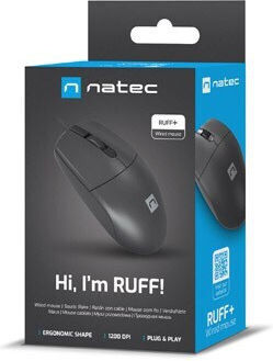 Natec Ruff Plus Ενσύρματο Ποντίκι Μαύρο