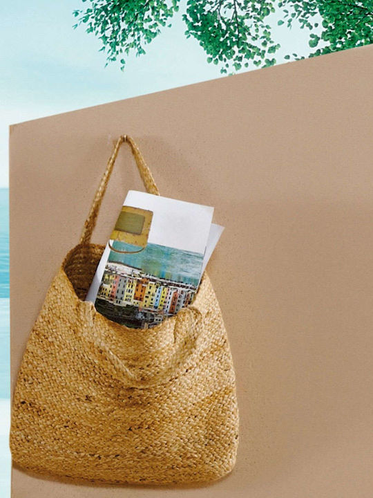 Kentia Wicker Beach Bag Beige