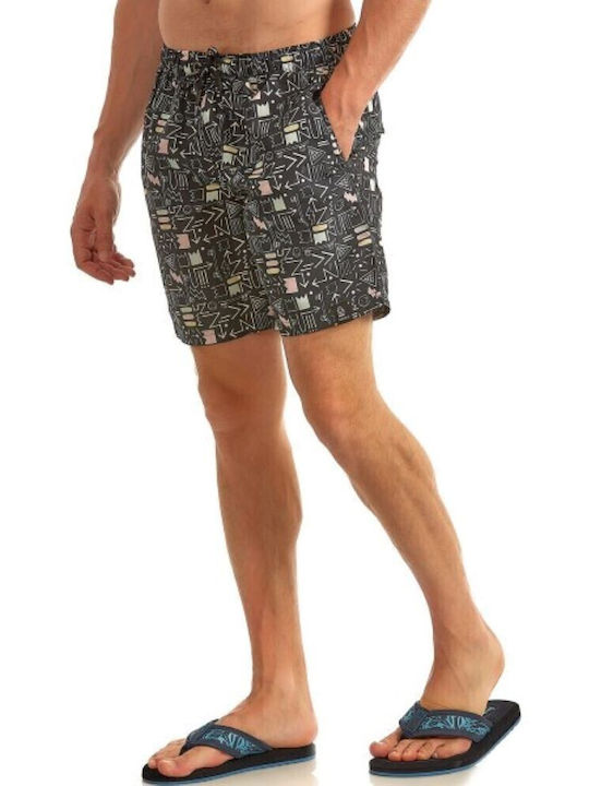 Men's Swimwear Shorts Black with Patterns