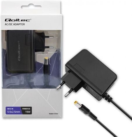 Qoltec Универсално Захранващо Блокче 9V 2.1A с Мощност 19W (51034)
