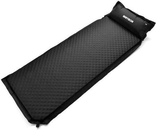 Meteor Selbstaufblasendes Halb doppelt Camping Schlafmatte 188x66cm Dicke 3,8cm Schwarze