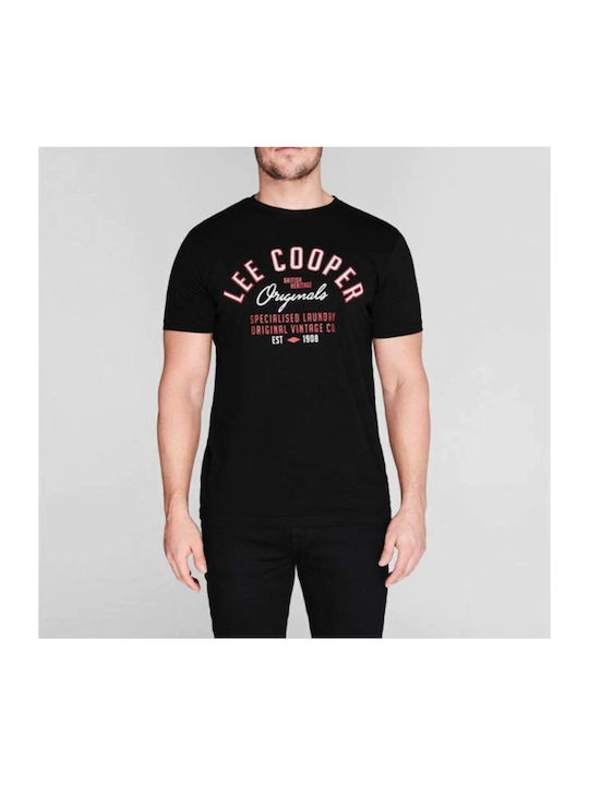 LEE COOPER Cooper Logo T Shirt Mens BLACK COLOR