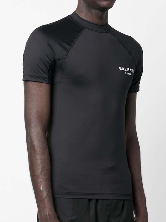 Balmain Herrenbluse Raglan T-Shirt mit kurzen Ärmeln BWM350920