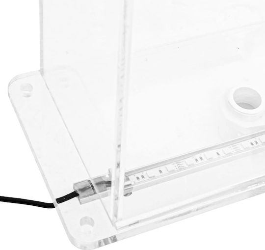 vidaXL Καταρράκτης Πισίνας με LED Φωτισμό 30x25x51εκ. Λευκός