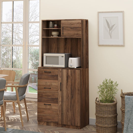 Kabinett Büro Walnuss 80x40x178cm