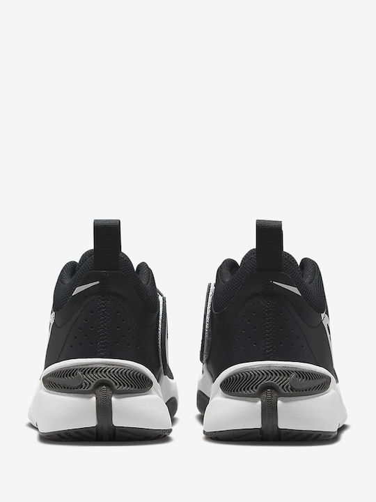Hustle Hustle D 11 Kids Sports Shoes Basketball with Hoop & Loop Closure Black / White