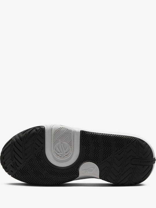 Hustle Hustle D 11 Kids Sports Shoes Basketball with Hoop & Loop Closure Black / White